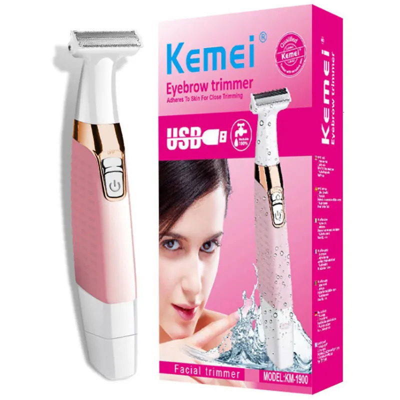 Kemei washable rechargeable electric women shaver trimmer hair removal lady leg full body bikini trimmer machine painless 240624