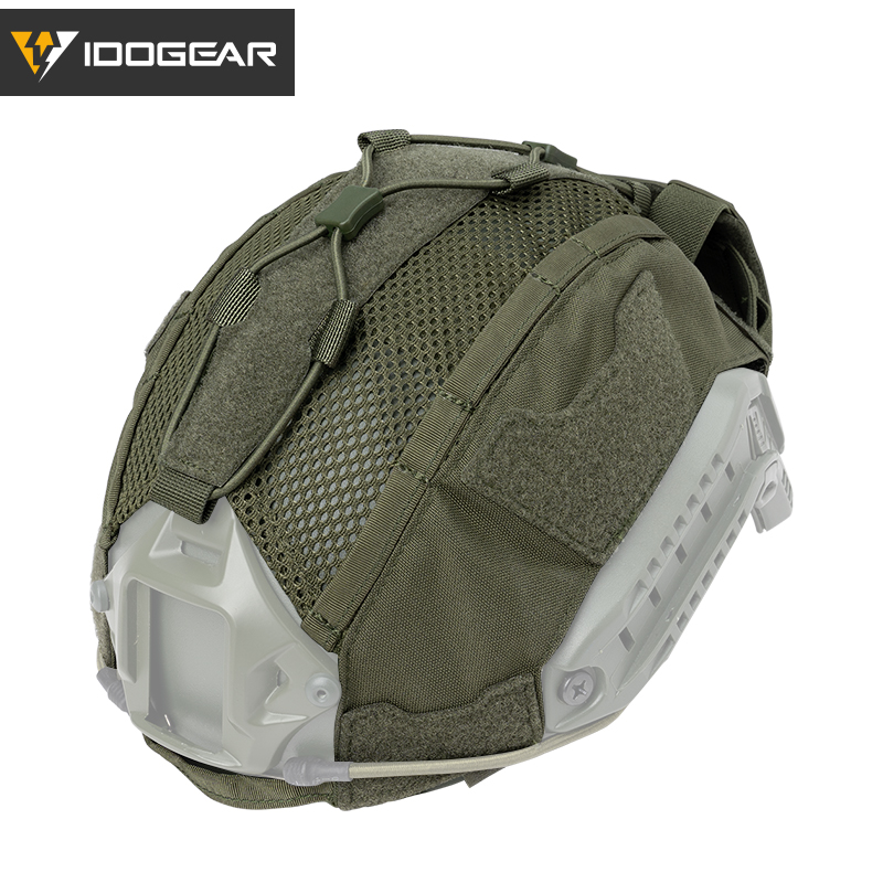 IDOGEAR Tactical Helmet Cover For Helmet size M/L with NVG Battery Pouch Hunting Accessories 3812