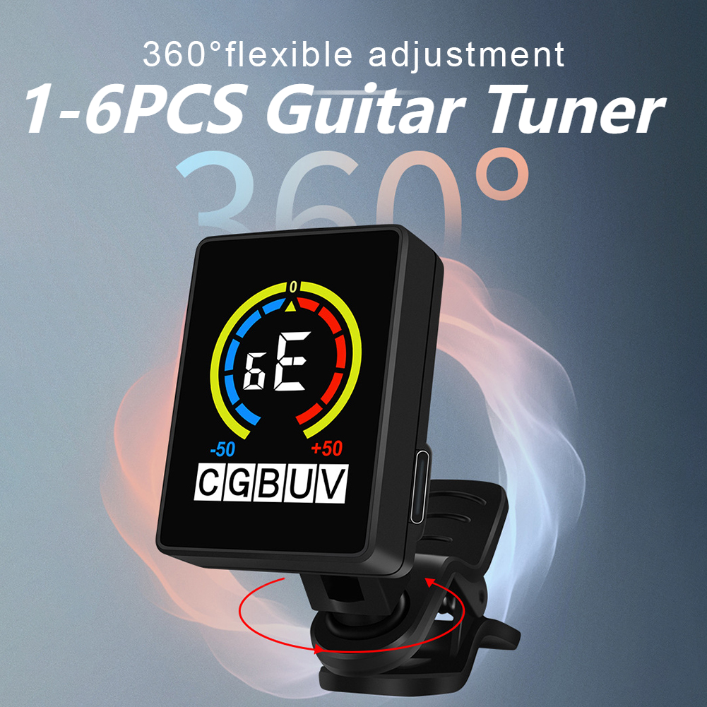 Accessories Guitar Tuner Micro Headstock USB Charging Tuner Tuner for Acoustic Electric Guitar Bass Mandolin Banjo Ukelele