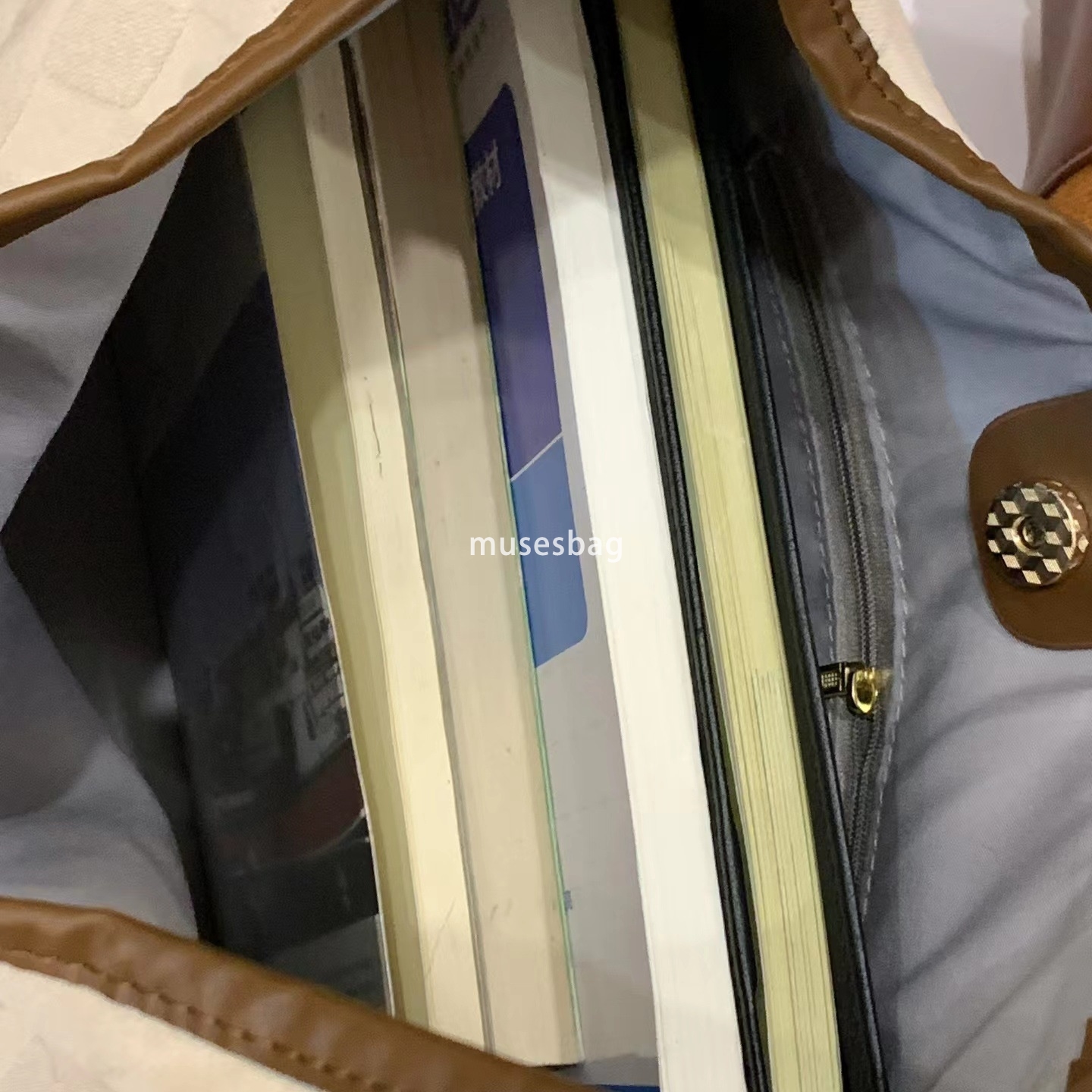 Niche Design Lazy Academy Style Lingge Shoulder Bag Spring/Summer New Large Capacity Student Classroom Tote Bag Niche Bag
