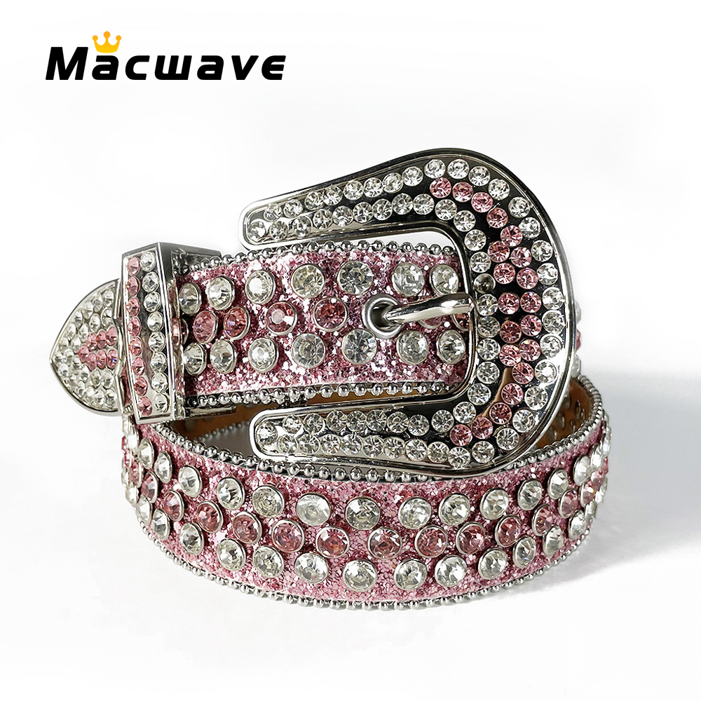 Luxury Strap Western Rhinestone Diamond Belt Designer Strap Men Women Colorful Crystal Pasek Kowbojski Meski Decorative Punk