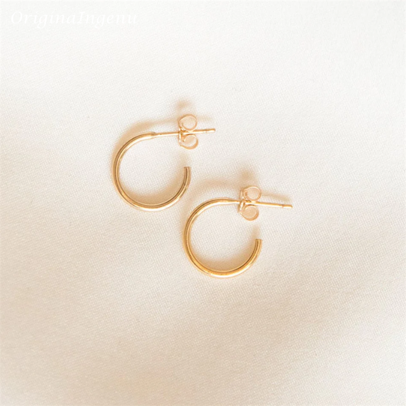14K Gold Filled Basic Hoop Earrings 15MM/20MM/30MM Gold Hoop Jewelry Modern Hoop Earrings Brincos Minimalist Women Earrings
