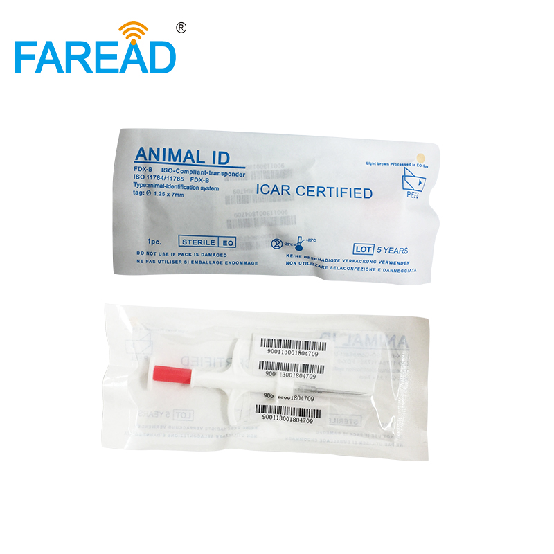 FAREAD ISO11784/785 Implant Rfid Glass Syringe ISO 1.25x7mm Nano Ainmals Microchip Injector for FDX-B Pet ID Micro Chip Tracking