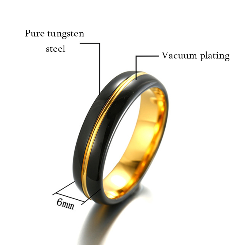 Black Men Rings 100% Tungsten Carbide Anillos Para Hombres Wholesale Price Dropshipping
