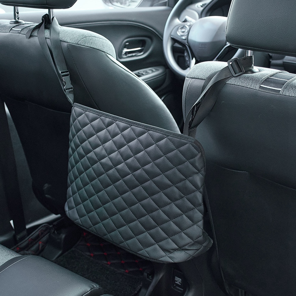 Auto Seat Armrest Box Gap Storage Bag PU Leather Front Seat Organizer Bag Handbag Tissue Holder Stowing Tidying Central Pouch