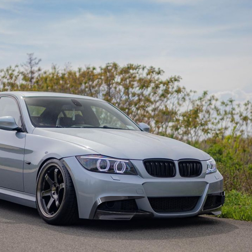 2009 To 2012 For Bmw E90 E91 320d 330i 335d 325i 335i Pre-Lci Front Bumper Lip Splitter Canards Fog Lamp Lihgt Trim Air Cover