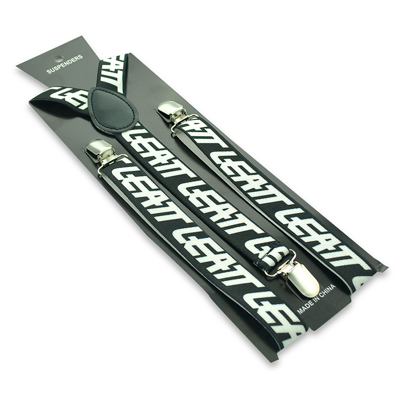 Women Men Unisex Suspenders Braces White Letters Colorful Letters Suspenders Y-shaped Clip On Suspender Elastic Braces Gallus