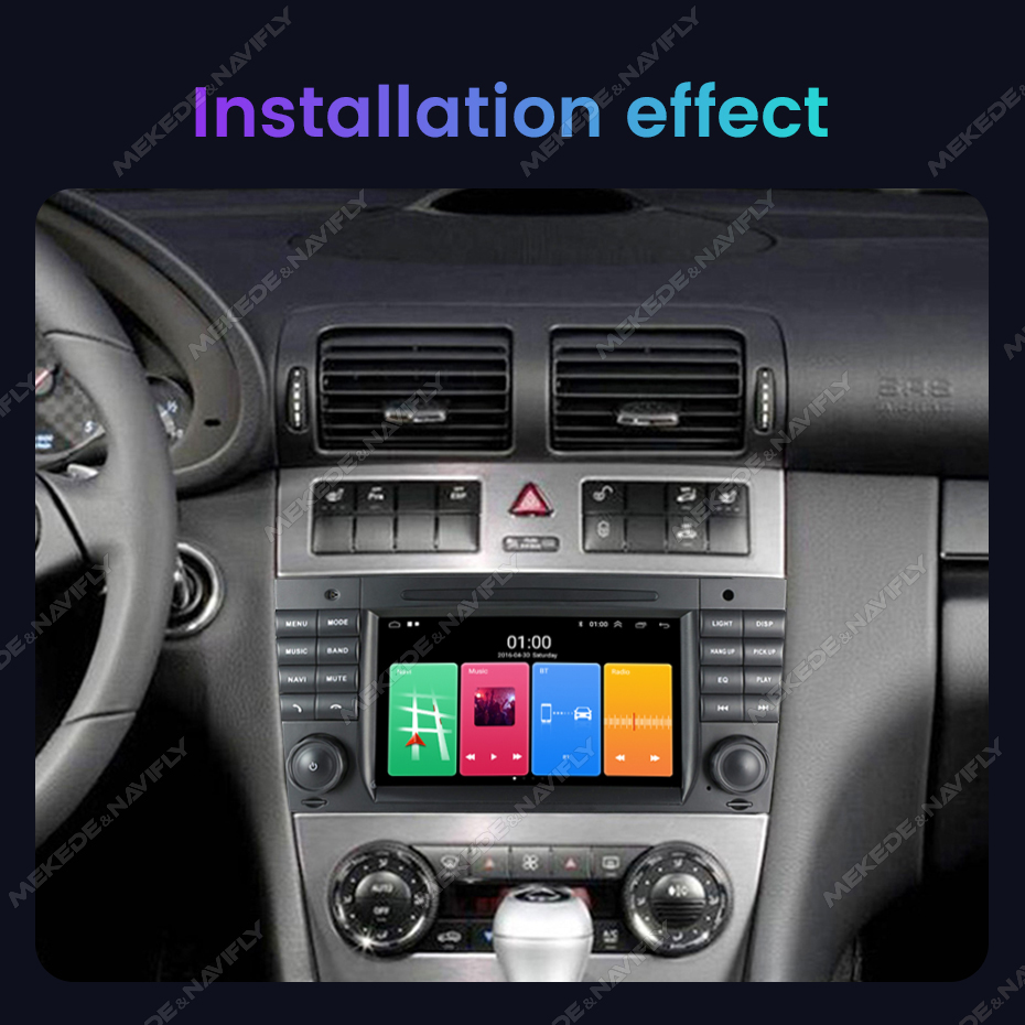 Android Car Radio Multimedia Video Player For Mercedes Benz W203 W209 W219 A Class A160 C-Class C180 C200 CLK200 C230 GPS 2din