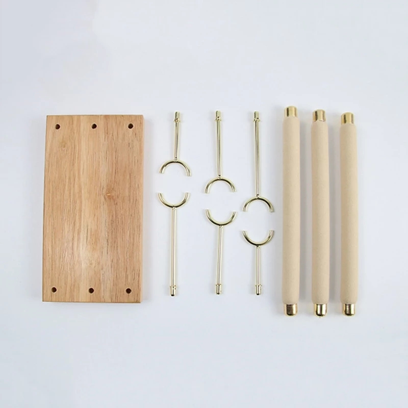 Black Green Beige 3Layers Wooden Detachable Jewelry Tool Display Stand Elegant Bracelets Ring Jewelry Display Stand Packaging