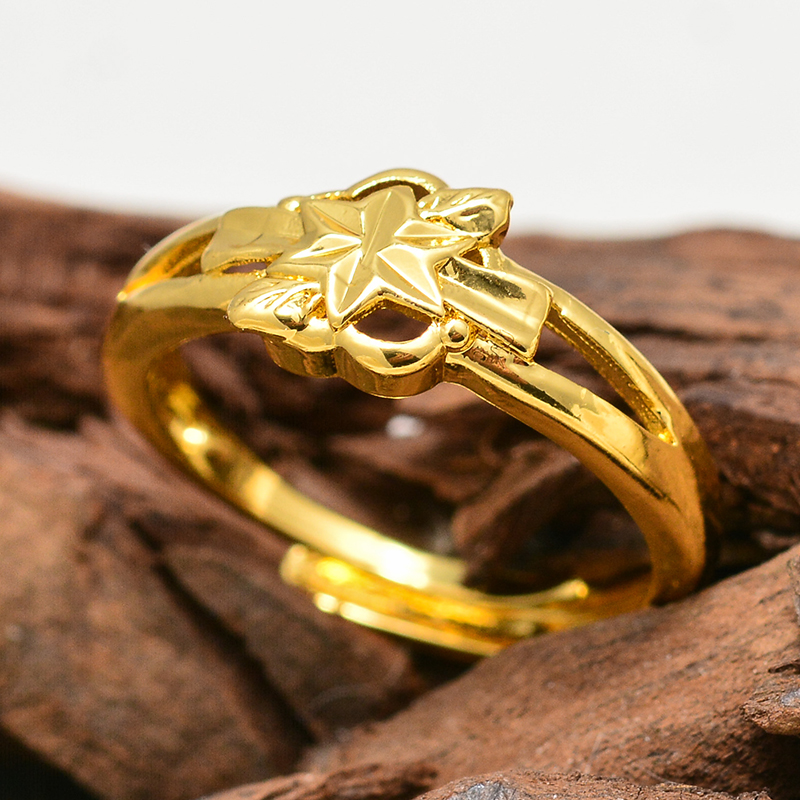 Annayoy New Free size Gold Color Various RingS Copper Metal Arab Turkey Wedding Big Rings Jewelry Gifts for Women Men