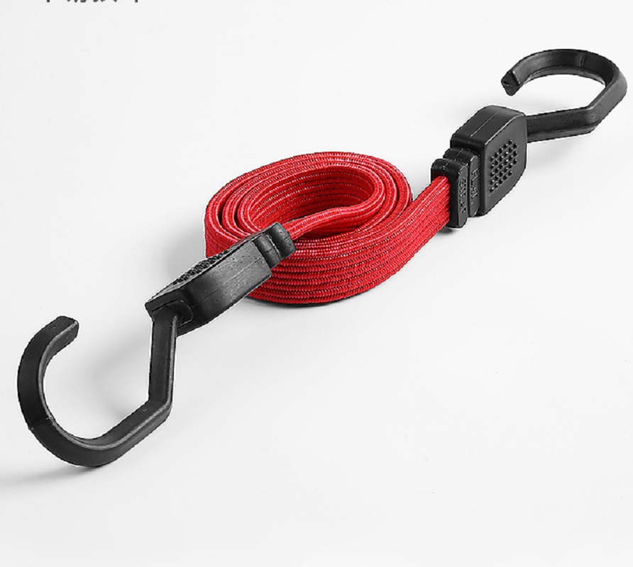 Bicycle luggage rope motorcycle shelf binding rope electric vehicle elastic binding strap elastic package plastic steel hook
