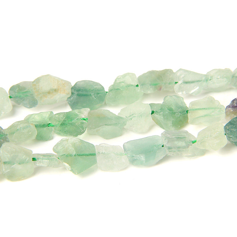 20pcs/lot Original Natural Irregular Fluorite Beads Raw Stone Nugget Minerals Bead For DIY Jewelry Making Bracelet Rings DIY