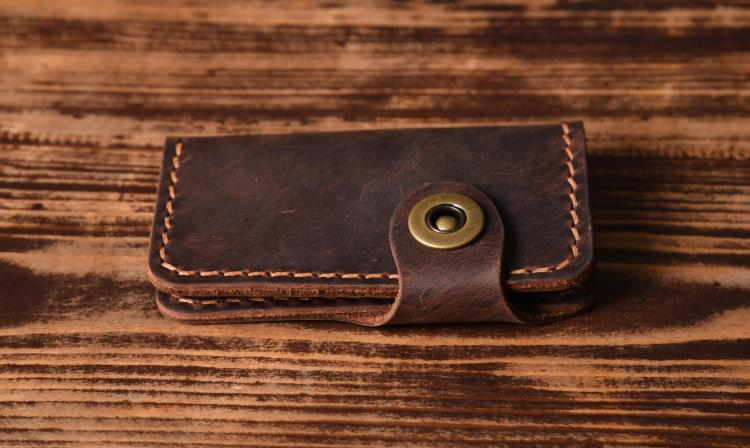 Luxury Handmade Key holder men Genuine Leather key holder Leather key wallet keychain housekeeper women smart key case organizer