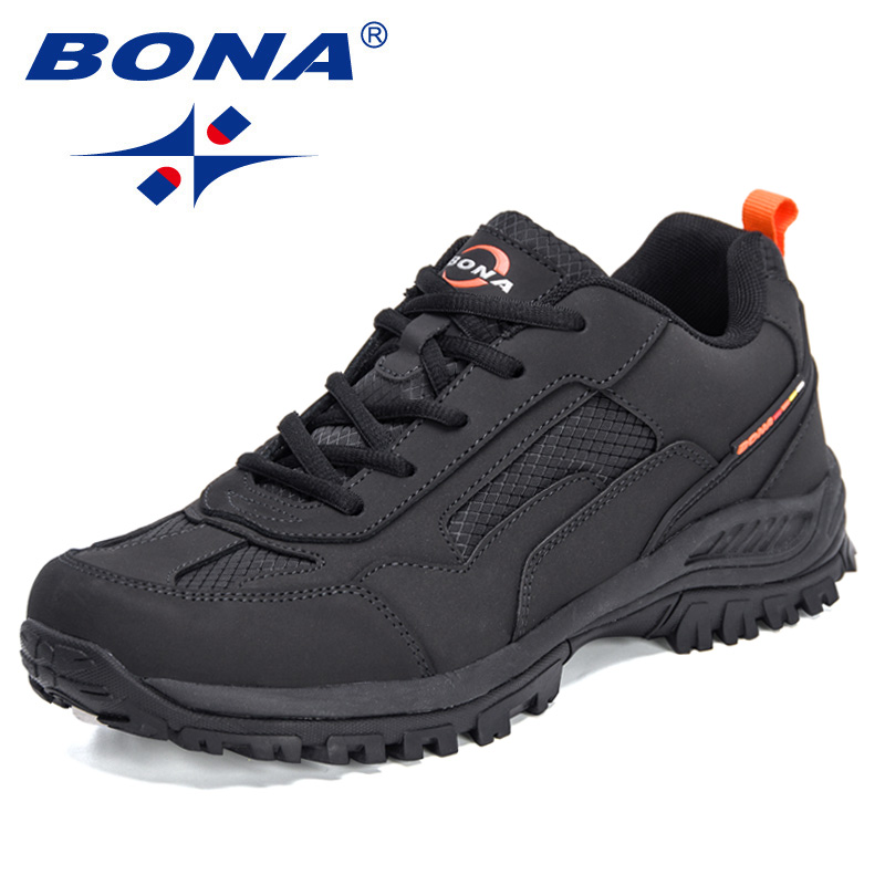New BONA Designers Non-slip Wear-resistant Breathable Hiking Shoes Men New Outdoor High-quality Jogging Walking Shoe Manscuo 30f9