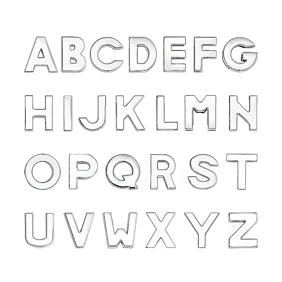 Hole 10MM 10PC/lot Plain Chrome Slide Letter DIY slide charms A - Z English Alphabet Fit For Keychains Wristband Bracelet