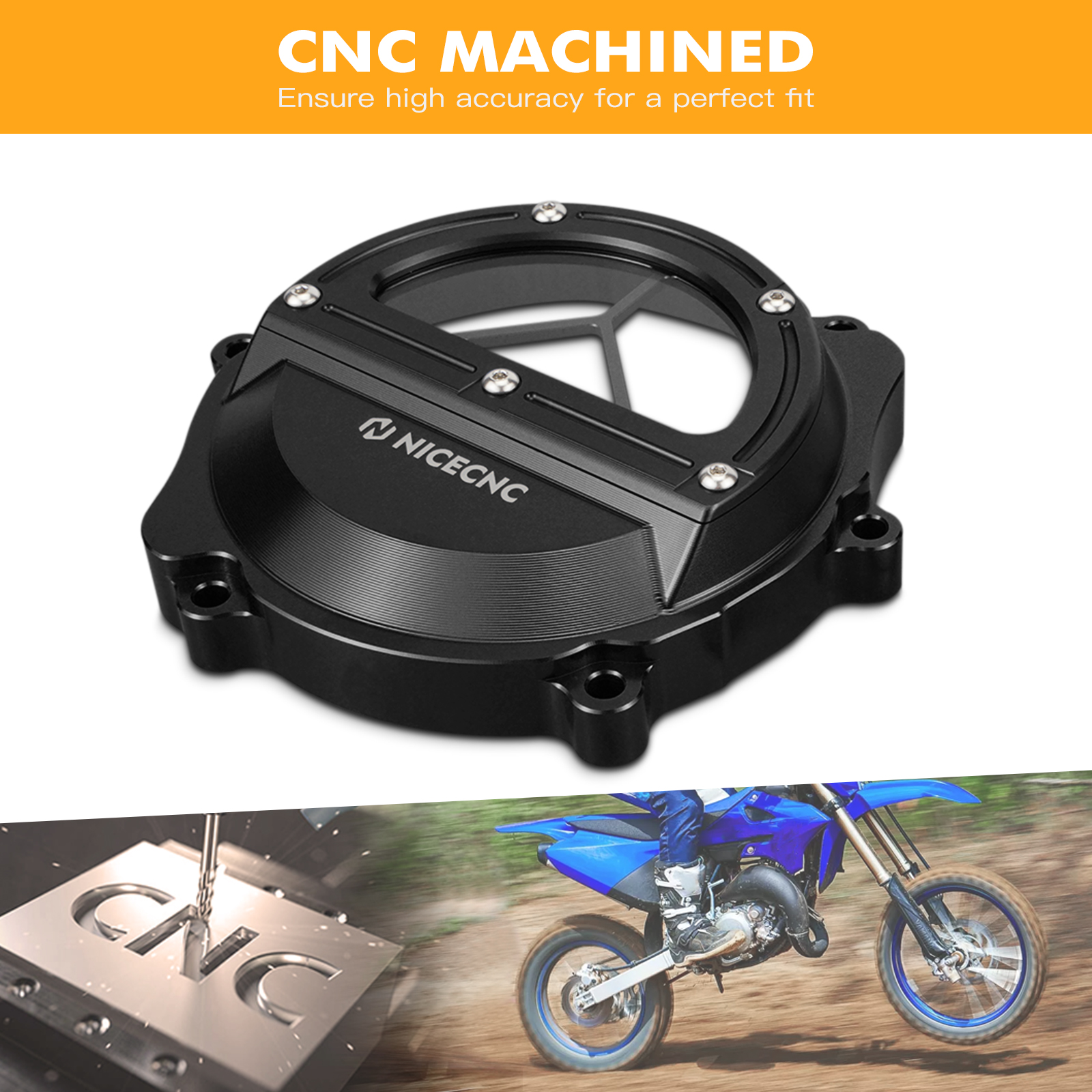 For Yamaha YZ85 2002-2023 NiceCNC Motorcycle Clutch Case Cover Protector For Yamaha YZ65 18-23 Hour Meter Bracket Mount Guard