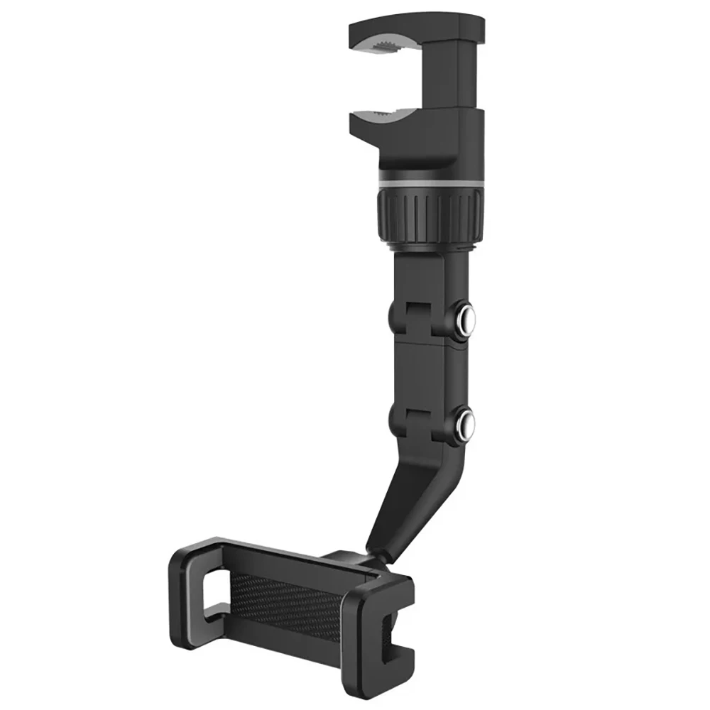 Universal Car Phone Holder Multifunctional 360 Degree Rotatable Auto Rearview Mirror Seat Hanging Clip Bracket Cell Phone Holder