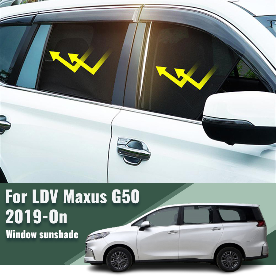 For LDV Maxus G50 2019-2023 Side Window Sun Shade Visor Magnetic Car Sunshade Front Rear Windshield Frame Curtains Shield