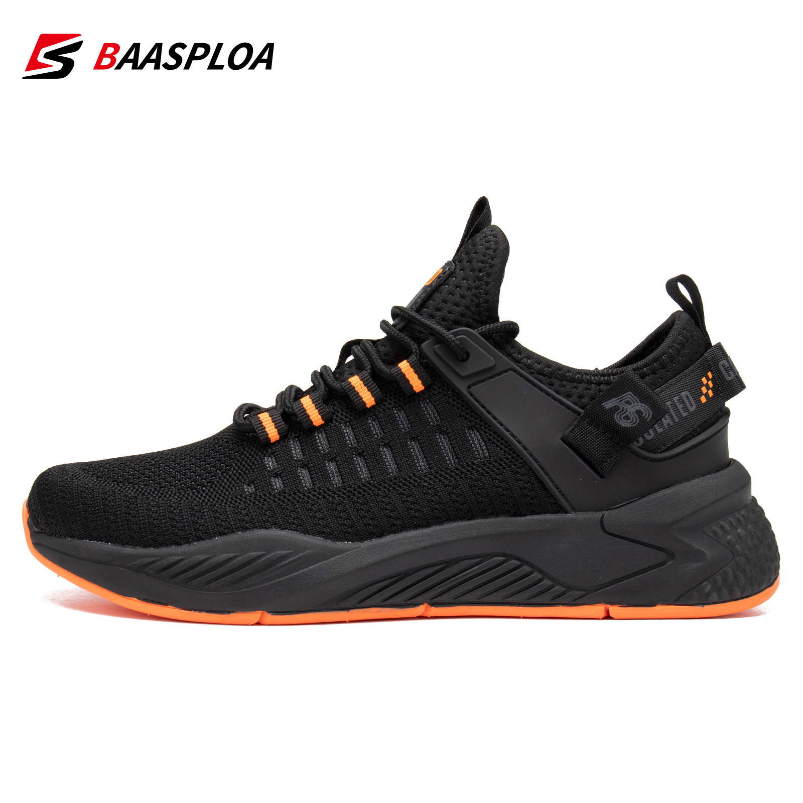 Baasploa Men Running Shoes Non-slip Shock Absorption Sneaker Lightweight Tennis Shoe Waterproof Man Breathable Casual Shoes