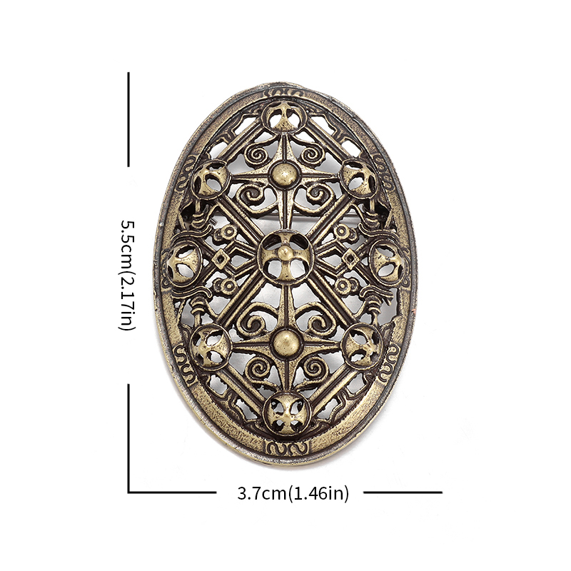 Vintage Gothic Scandinavian Shield Brooch Nordic Celtic Metal Pin Men's Irish Knot Witchcraft Witch's Knot Amulet Jewelry Gift