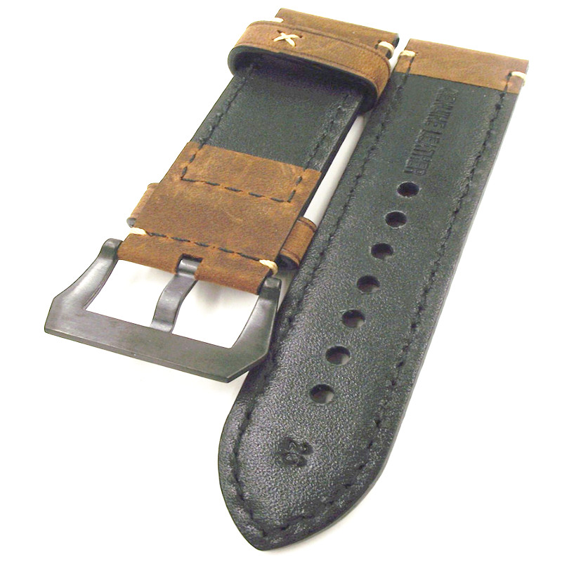 Black Buckle Wholesale 10PCS/Lot 20MM 22MM 24MM 26MM Genuine Leather Crazy Horse Leather Watch Band Watch Strap Man Style New