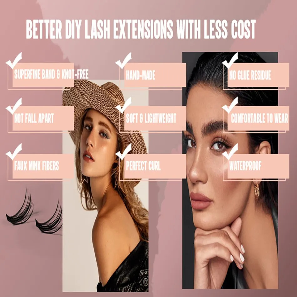 280pcs Individul Claster Eyeash Extension 30D/40D Mix Length DIY Cluster Lashes 240624