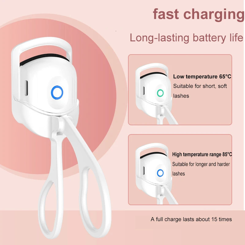 Eyelash Curler Portable Electric Heated Comb Eye Lash Long Lasting Eyelashes Curls Thermal Eyelash Curler Makeup Tools 240625