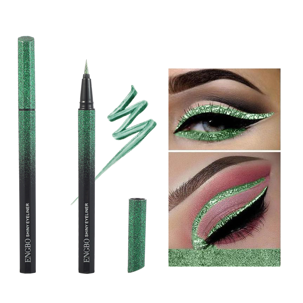 Waterproof Liquid Eyeliner Gold Color Liquid Glitter Eyeliner Durable Long Lasting Shiny Sequins Eye Pencil Makeup Beauty Tool