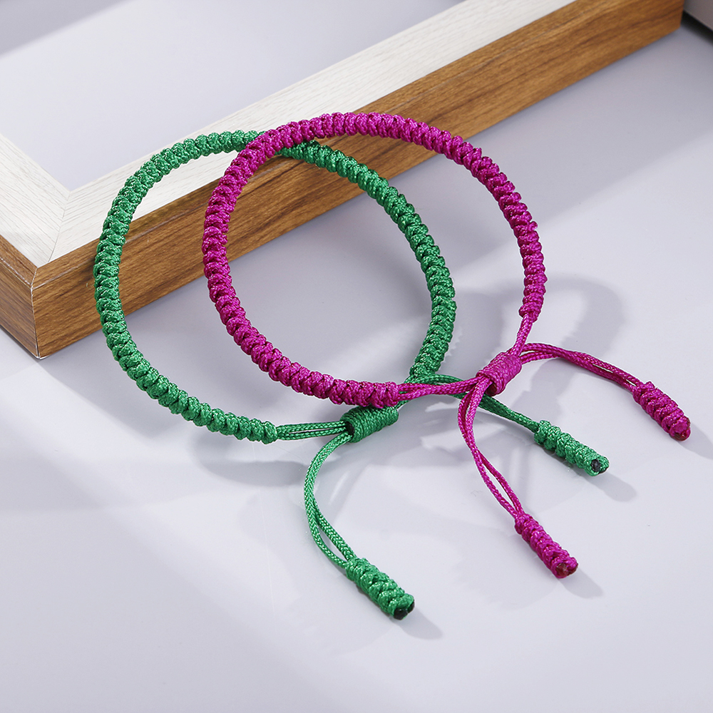 New Tibetan Buddhist Lucky Charm Bracelets & Bangles for Women Men Handmade Knot Original Rope Chain Friend Gift Buddha Bracelet
