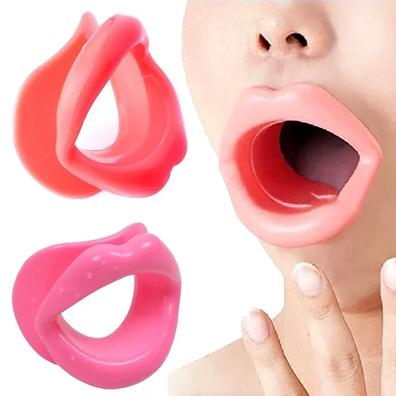Mouth Muscle Exercise Piece Silicone Rubber Face Slimmer Anti Wrinkle Lip Trainer Mouth Massager Exerciser Mouthpiece Face Care