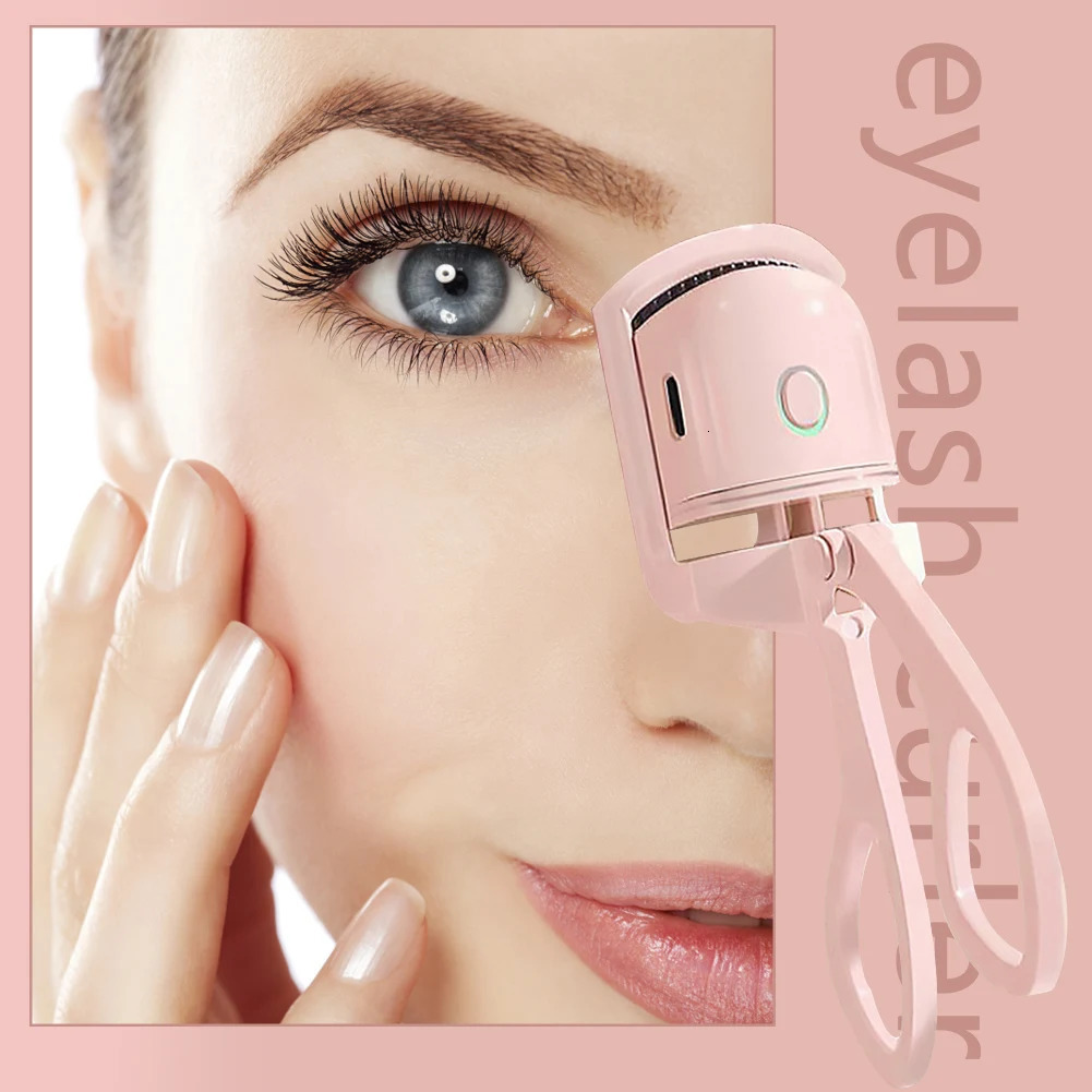 Electric Heated Eyelash Curler Eyelashes Curls Thermal Eyelash Curler USB Rechargeable Mini Long Lasting Makeup Tool Beauty Tool 240621