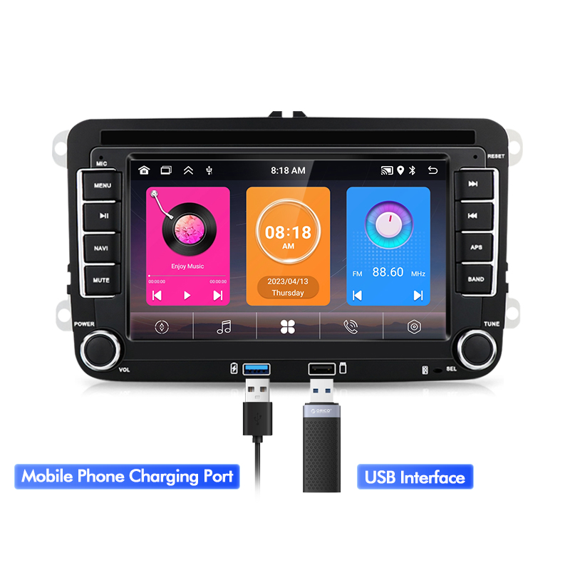 7 Inch For VW Volkswagen Golf 5 6/Polo 6R Android11 Carplay GPs BT Head Unit Wifi Car Radio Multimedia Player DSP 2Din Video