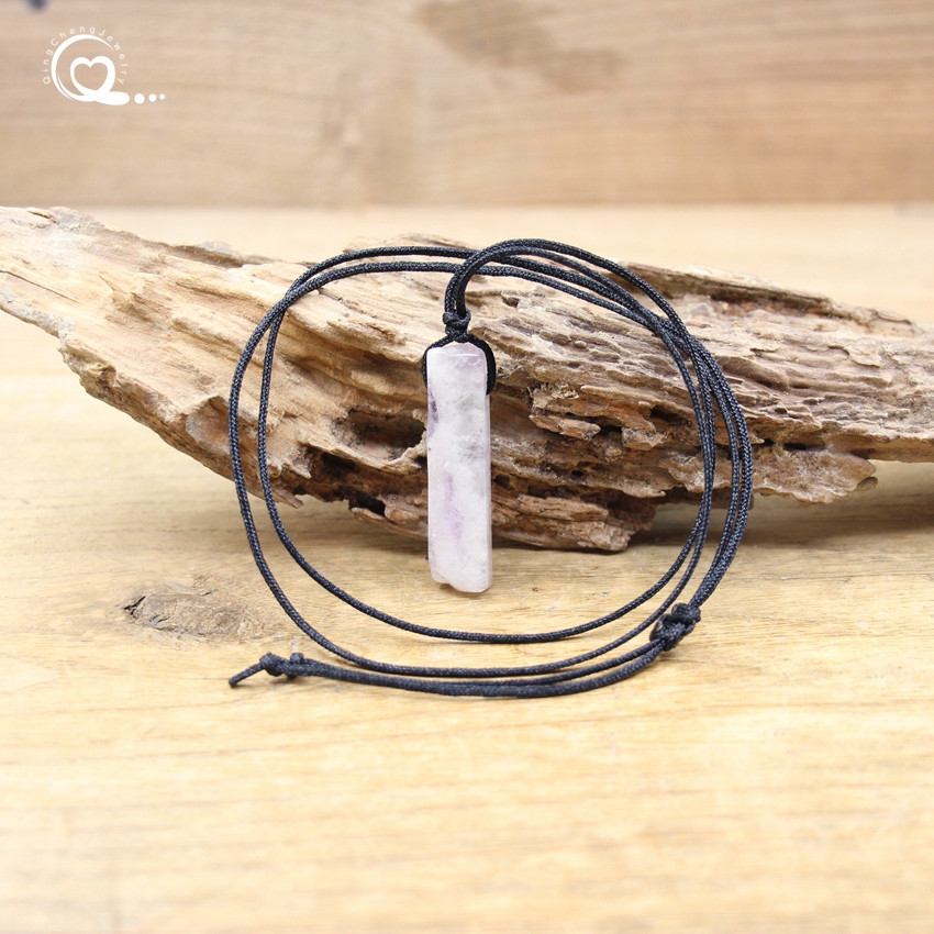 Reiki Chakra Natural Stone Slice Point Pendants Necklace,Healing Gmes Quartz Lapis Labradorite Turquoises Women Jewelry,QC3012
