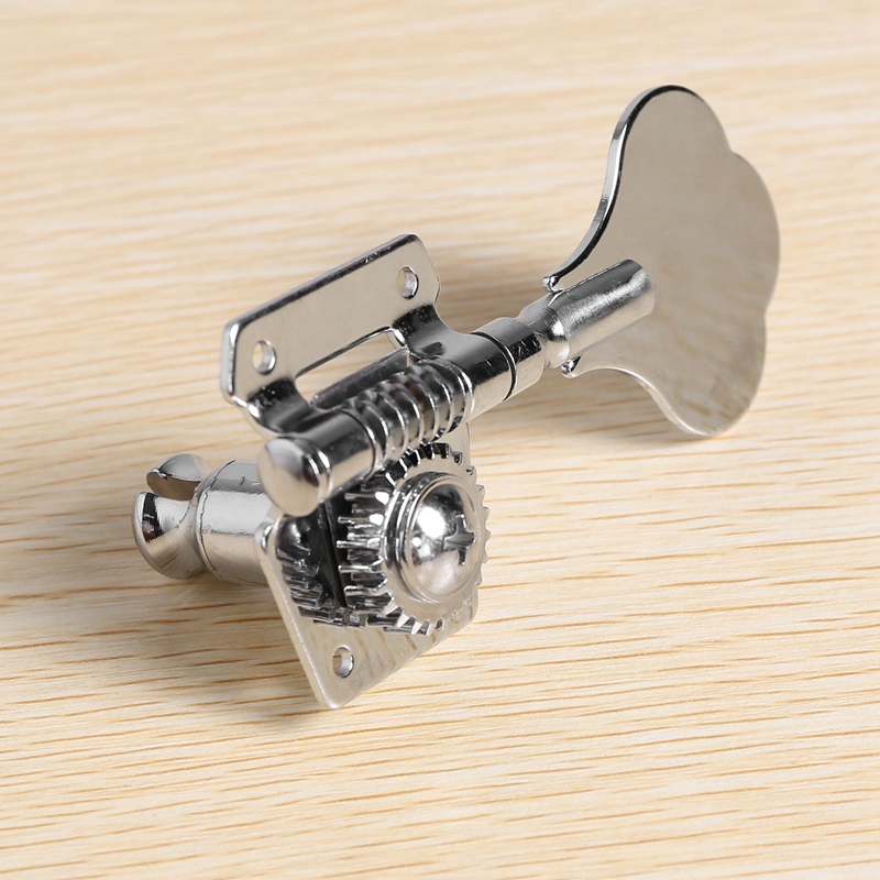 5Pcs Guitar Accessory Vintage Open Bass Guitar Tuning Keys Pegs Machine Heads Tuners Black 1L4R For 5 Strings Bass