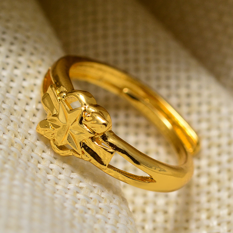 Annayoy New Free size Gold Color Various RingS Copper Metal Arab Turkey Wedding Big Rings Jewelry Gifts for Women Men