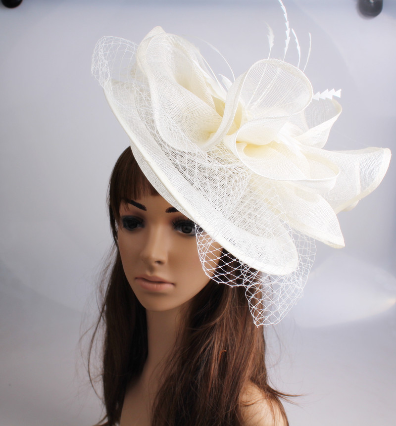 Elegant Multiple Color Sinamay Derby Fascinator Hats Women Party Headpiece Events Hair Accessory Suit For All Seasons TMYQ112