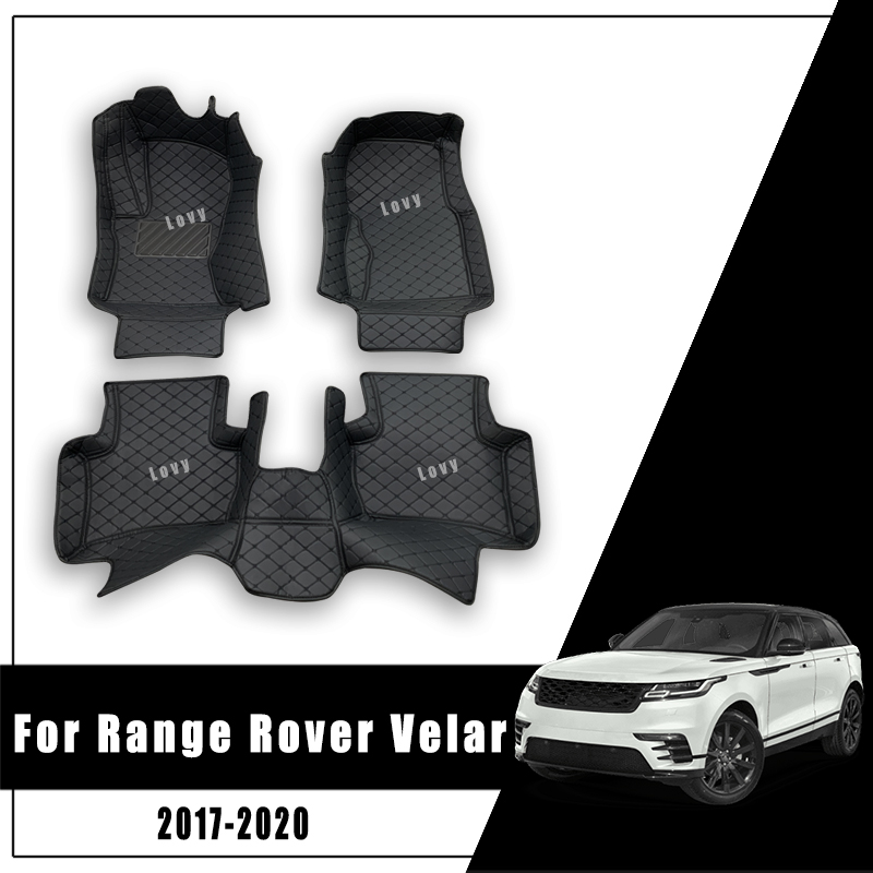 Car Floor Mats For Land Rover Range Rover Velar 2017 2018 2019 2020 Auto Waterproof Rugs Accessories Leather Liners Carpets Pads