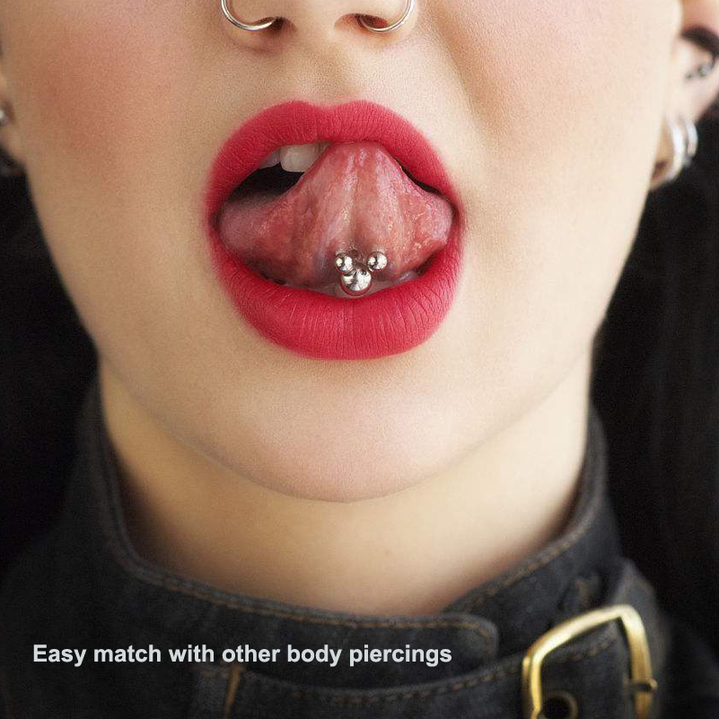 2 pcs/lot Black Tongue Piercing Tongue Ring Industrial Piercing Nipple Ring Helix Piercing Cartilage Earrings