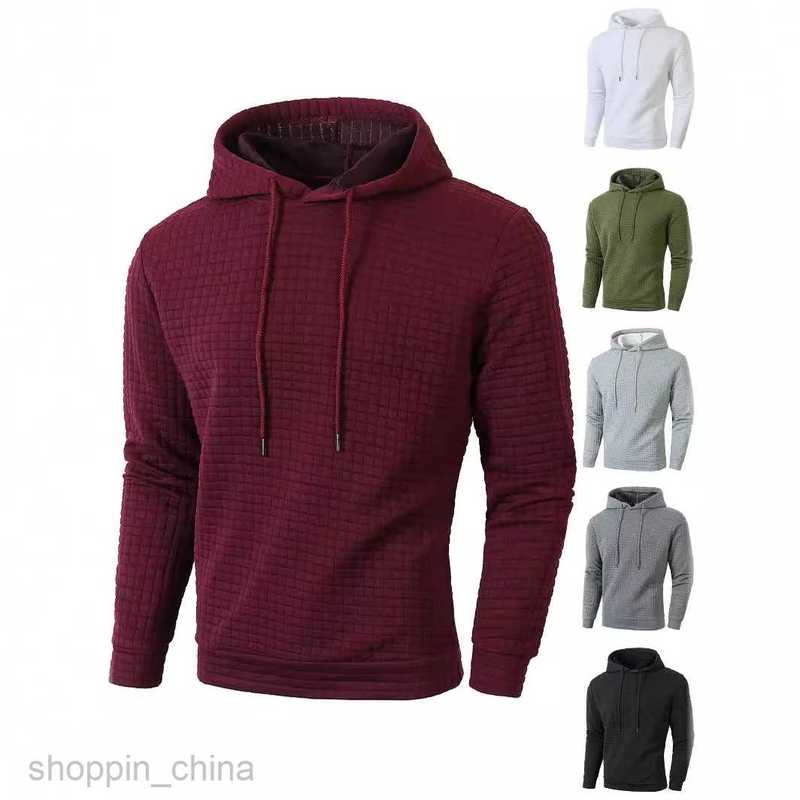 Men's Hoodies Sweatshirts Autumn/Winter Large Hooded Male Casual Personalized Fashion Sweater Checkered Coat Men