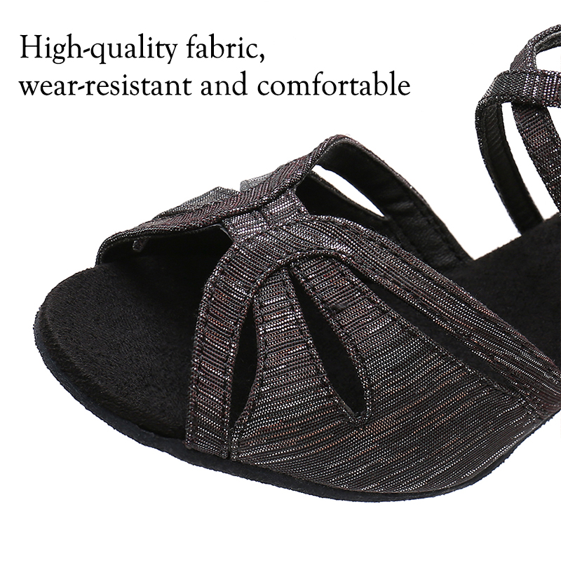 DKZSYIM Women Latin Dancing Shoes Tango Soft Bottom Girls Salsa Ballroom Dance Shoes Ladies Latin Dance Shoes heeled 5CM/7CM