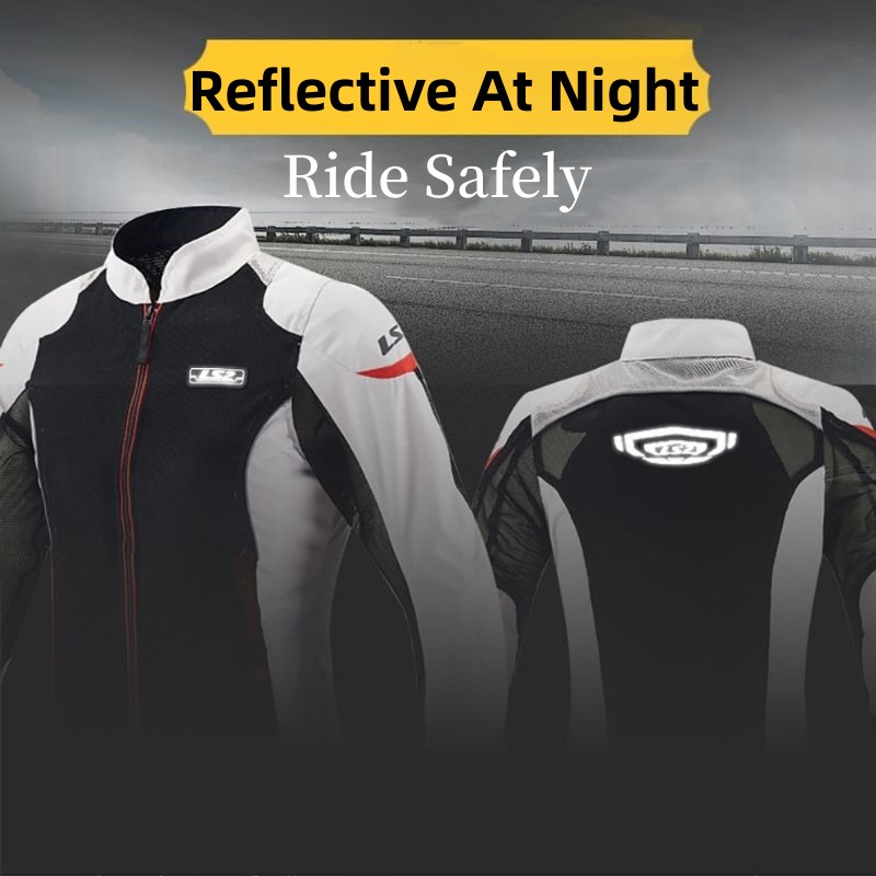 LS2 Summer Polyester Motorcycle Jacket Armor Men CE Certified Motorcyclist Racing Jacket Clothing Women Motocross Body Armor