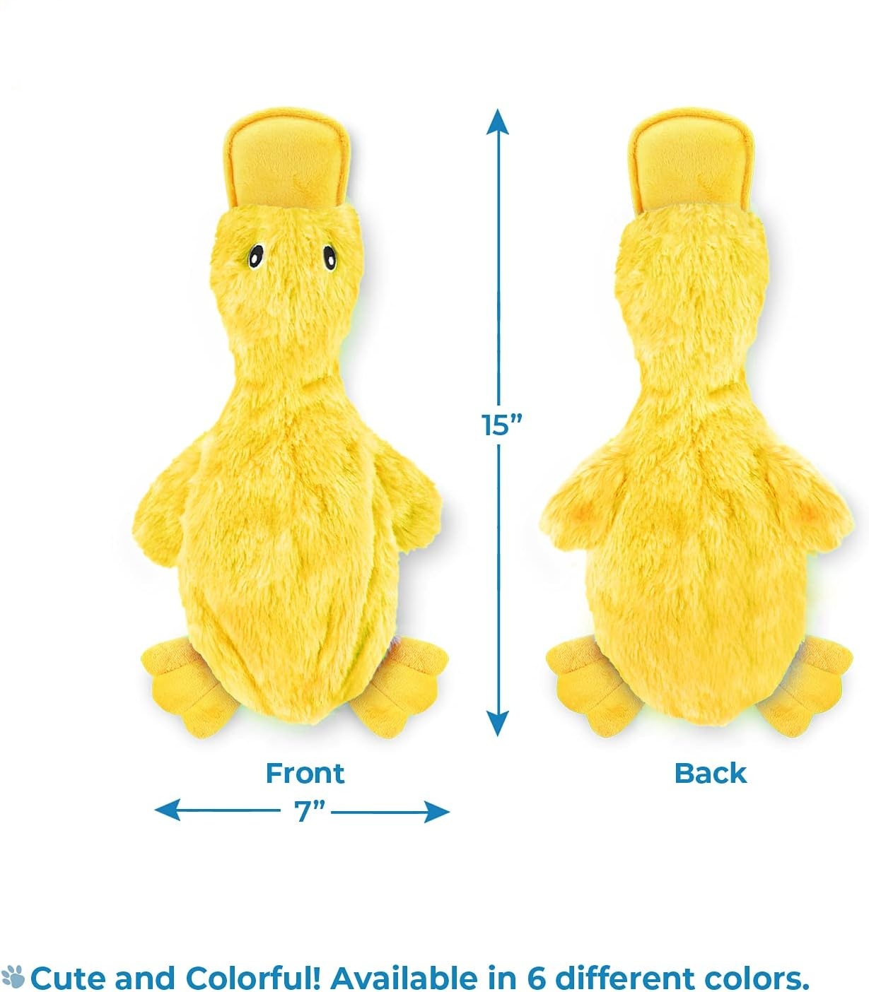 Crinkle Dog Toy Small, Medium, Large Breeds, Cute Stuffing Duck with Soft Squeaker, Fun for Indoor Puppies Senior Pups, Plush No Mess Chew and Play Fr