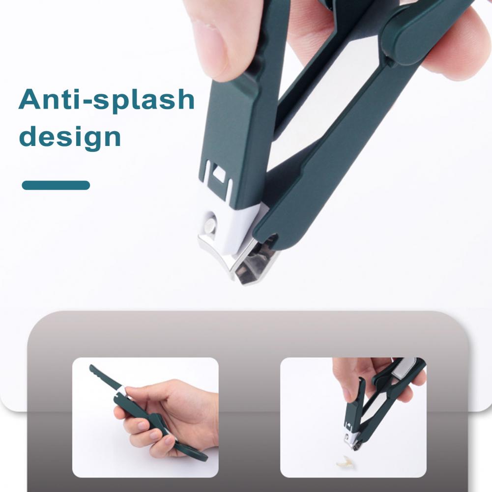 Nail Clipper with Magnifying Glass Nail Cutting Clippers Anti-Splash Design Nail Scissors for Elderly