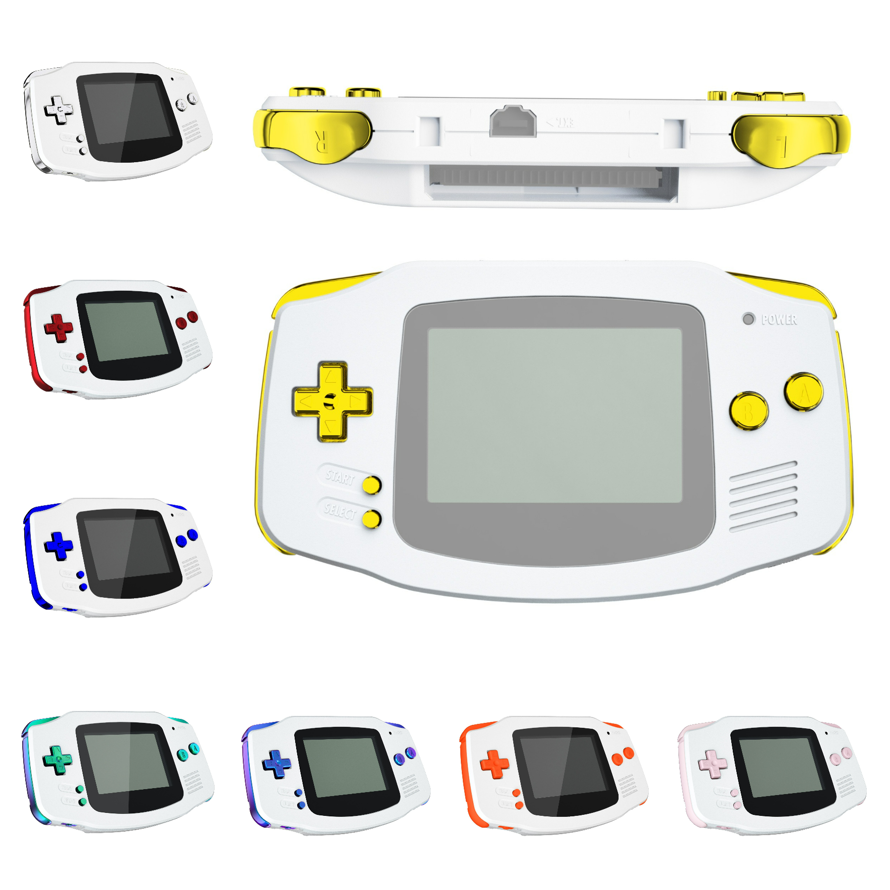 eXtremeRate Replacement Full Set Buttons for Gameboy Advance for GBA - Handheld Game Console NOT Included