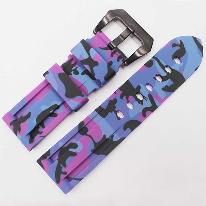 silicone camouflage strap for Panerai PAM111 24mm needle buckle