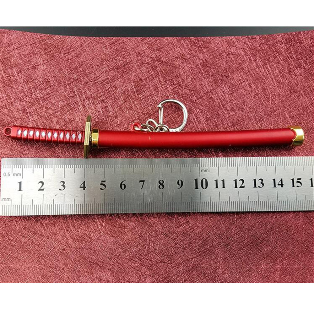 Silver Color Zoro Special Roronoa Sword Keychain Buckle With Toolholder Scabbard Katana Sabre Car Key Chains Gift Keyrings Q-053