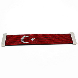 2015 Jewelry Bracelet Wrap Strass UK Flag Design Bracelet Magnetic Clasp Slake Bracelet Turkey Flag Design