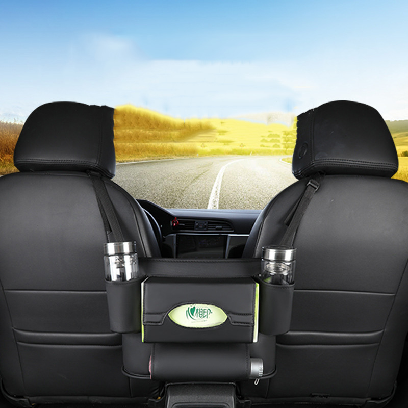 Leather Car Seat Handbag Holder Large Capacity Tissue Bag Storage Between Seats Upgraded Armrest Purse Phone Water Cup Pockets