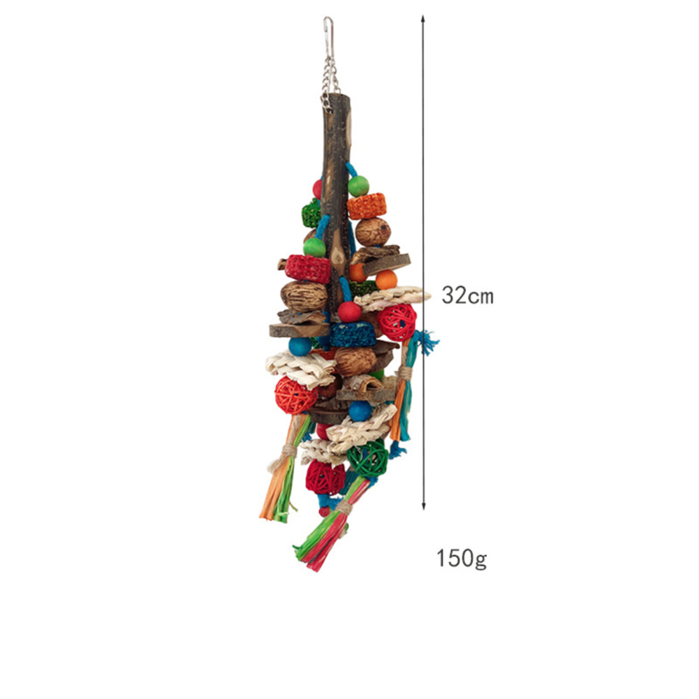 Bird Toys Parrot Chewing Toy Natural Wood Bird Chew Toys Medium Small Birds Cage Bite Toy For Lovebirds Cockatiels Parakeets