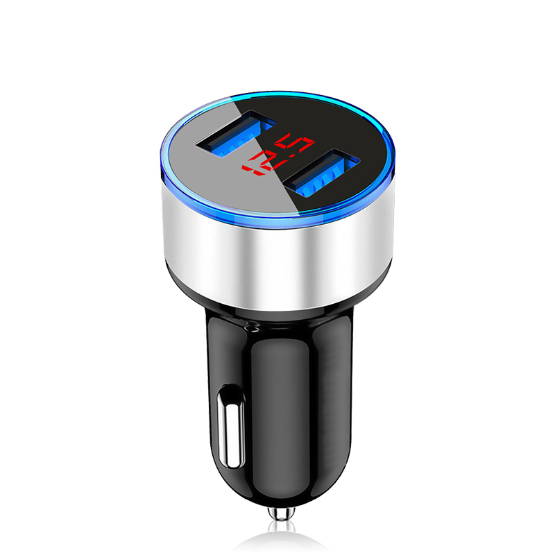 New LED Display Dual USB Car Charger For Peugeot 107 108 206 207 208 301 307 308 407 408 508 2008 3008 4008 5008 Exalt